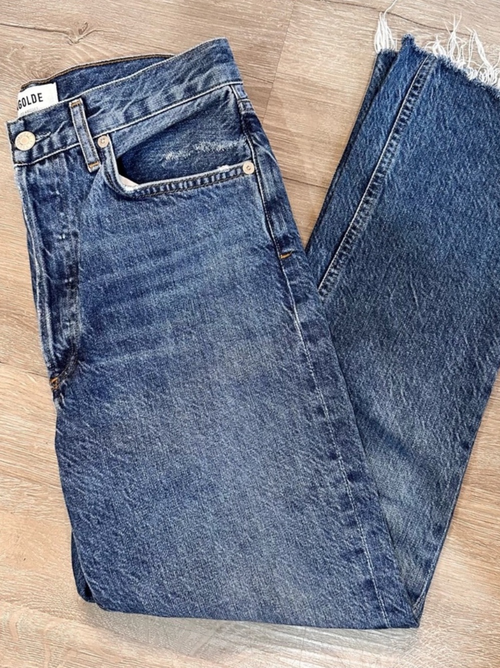 Agolde Riley High Rise Straight Crop Jeans - Size 26 - Picture 7 of 8